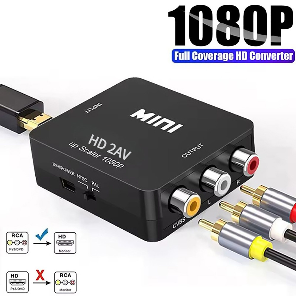 Audio Music Converter - อะแดปเตอร์ HDMI ที่รองรับการเชื่อมต่อกับ AV RCA แปลงสัญญาณวิดีโอคอมโพสิต