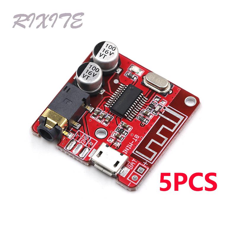 Audio Music Converter - 5ชิ้น XY-BT-MINI บลูทูธ5.0บอร์ดรับสัญญาณบลูทูธถอดรหัสบลูทูธ MP3โมดูลเพลงสเตอริโอไร้สายบอร์ดเครื่องถอดรหัสไม่สูญเสียข้อมูล