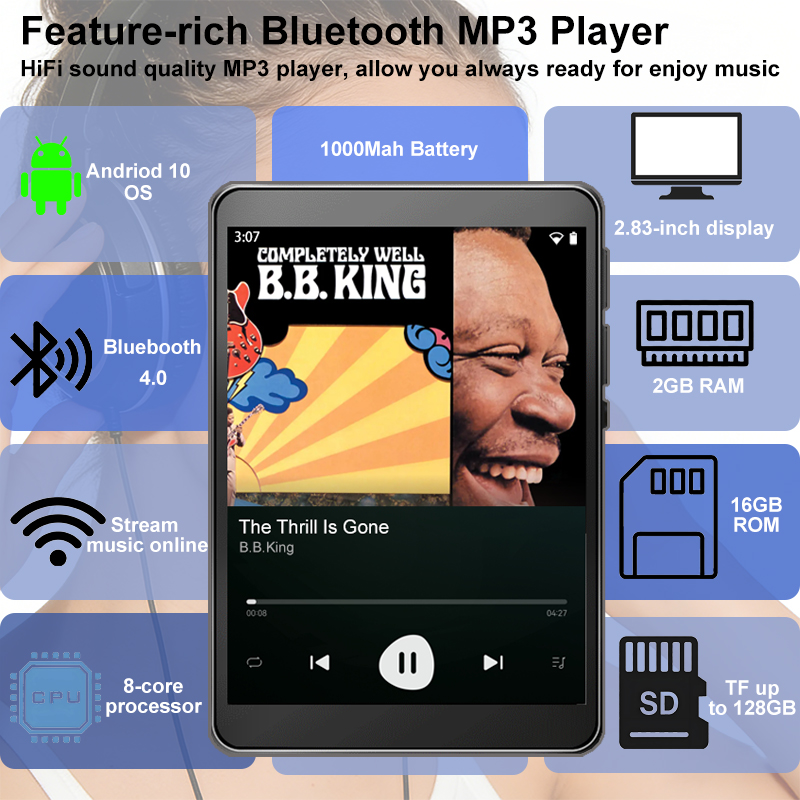 Audio Music For Download - เครื่องเล่น MP3 แบบ WiFi ระบบ Android