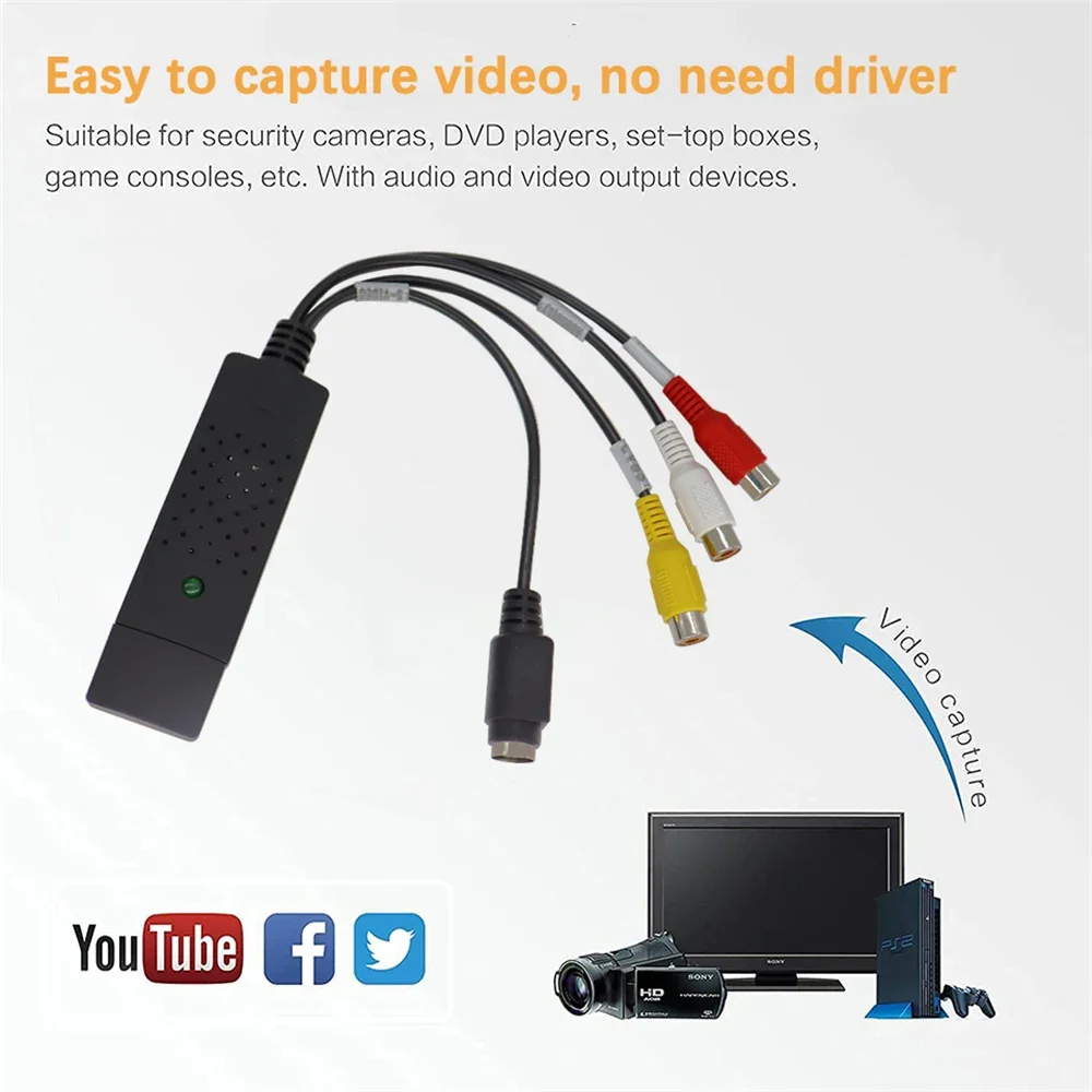 USB2.0 Audio Video Capture Car - Audio Music Converter บทวิจารณ์และราคา