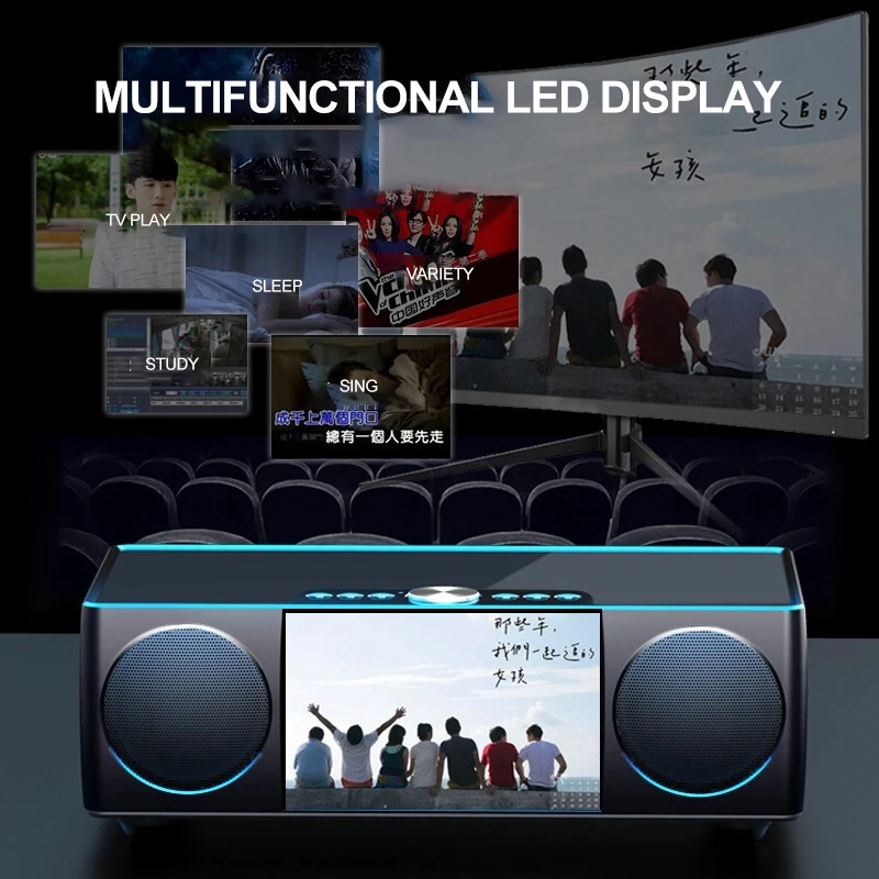 Caixa de SOM S99สเตอริโอไร้สาย - Audio Visualizer Music Player บทวิจารณ์และราคา