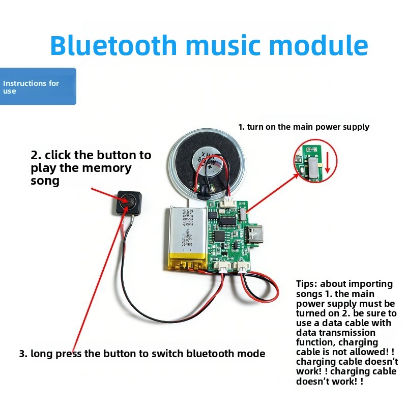 โมดูลเสียงไร้สายแบบชาร์จไฟได้  - Audio Music For Download บทวิจารณ์และราคา