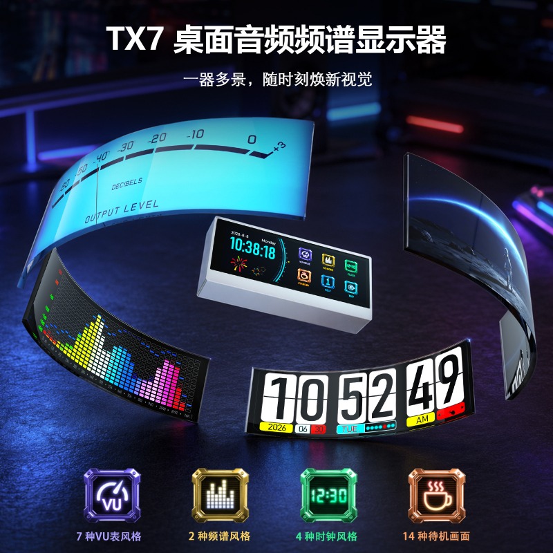 Douk Audio TX7 RGB สเปกตรัมอะน - Audio Music Visualizer Free บทวิจารณ์และราคา